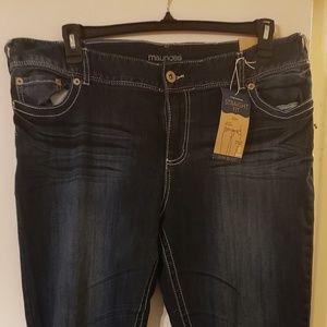 Maurices Ellie Straight Leg Slim Boot Jeans sz 20L